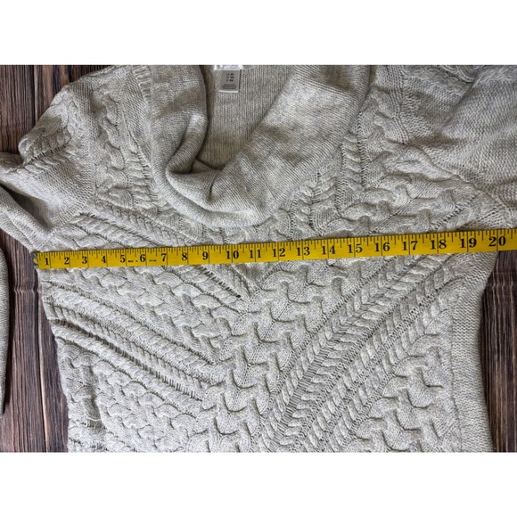 Motherhood Maternity Sweater Womens XL Gray Cable Knit Cowl Neck Long Sleeve - Picture 5 of 10